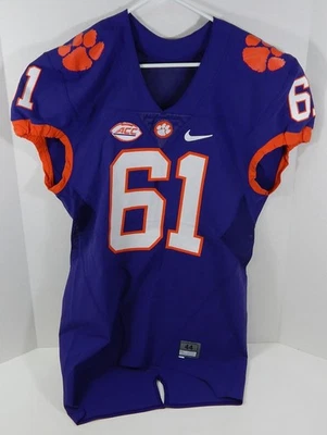 Camiseta roxa 2016 Clemson Tigers Kaleb Bevelle #61 edição de jogo 44 750 - Imagem 1 de 4