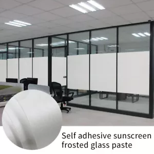 5M_Roll Bubble Free Frosted Window Film Self Adhesive Etched Privacy Glass Vinyl - Picture 1 of 16