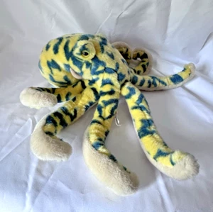 K&M International Octopus Yellow Blue Plush Stuffed Ocean Animal Toy 2005 - Picture 1 of 17
