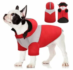 Kuoser Hunde Wintermantel mit Kapuze, winddicht & schneedicht - rot - mittel - Bild 1 von 9