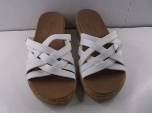 Skechers Arch Fit Beverlee 119258/White Platform Wedge Sandals Women's 9 NIB - Picture 1 of 4