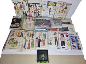 Vintage doll sewing patterns lot- cut and uncut- 46 patterns - Picture 1 of 3