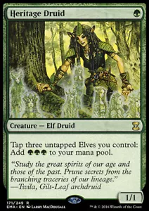 Magic the Gathering MTG Heritage Druid (171) Eternal Masters LP - Picture 1 of 1