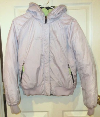 Girls NIKE~Purple WINTER COAT size 16 XL~Insulated HOODED~LINED Jacket LOGO - Image 1 of 4