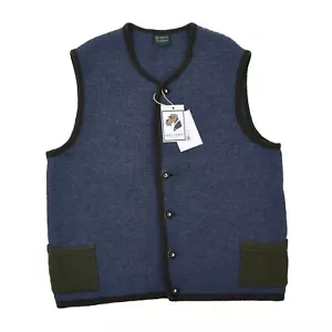 ST. PETER TRACHTEN Weste Vest Gr 54 ca 55cm Blau Blue Oktoberfest 100% Wolle Kni - Bild 1 von 7