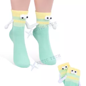 Magnetic Holding Hand Socks, Funny Couple Socks, Valentines Day Socks for Women - Picture 1 of 10
