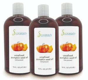Pumpkin Seed Oil Virgin Cold Pressed 100% Pure & Natural 48 fl oz (3 * 16 fl oz) - Picture 1 of 6