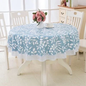 Round Waterproof Oil Proof PVC Table Cloth Cover Home Dining Tablecloth Decor✅ - Picture 1 of 36