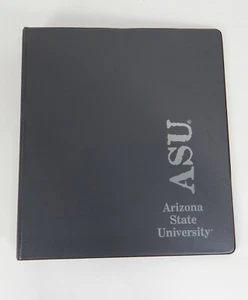 ASU Arizona State University 3 Ring College Binder Grey + Silver 1" - Picture 1 of 4