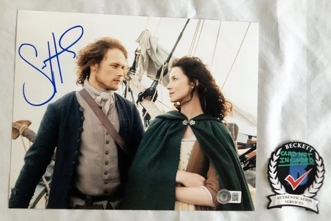 Sam Heughan Signed 8x10 Photo Outlander Beckett BAS 2 COA Cover