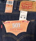 NWT Levi 501 Original Fit Denim Jeans Straight Leg Button Fly 100% Cotton, 38x36