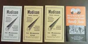 3 Milwaukee Road Madison Timetable Hiawatha Train Service 1962-63+Fare Pamphlet - Picture 1 of 3