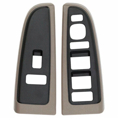 New Front Tan Window Switch Trim Bezel Set For 2003-2007 Silverado Sierra - Image 1 of 4