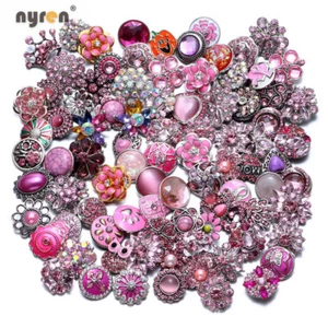 50pcs/lot Top Rhinestone Metal Charms 18mm Snap Button For Snap Jewelry KZHM076 - Picture 1 of 22