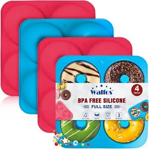 Full Size Silicone Donut Mold - 4In Donut Pan Big Size Non-Stick Donut Pan fo... - Picture 1 of 7
