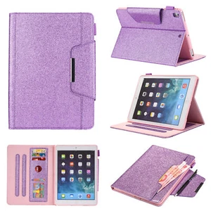 Pocket Wallet Case for iPad 5/6/7/8/9th Gen Mini 1/2/3/4/5/6 Air Pro Smart Cover - Picture 1 of 89