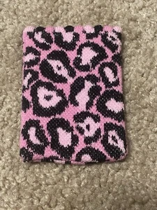 New iPod MP3 Small Phone Stretch Fabric Case Cover Sock Protector Pink Leopard - Picture 1 of 1