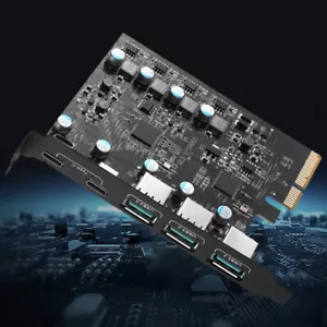 PCIe X4 To USB 3.2 Card USB Gen2 Expansion Add on Card 3x USB3.2 and 2x TPYC-C - Afbeelding 1 van 11