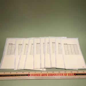 Lote de 10 Bolsillos para Tarjetas Biblioteca Demco De Colección Fecha de Vencimiento con Adhesivo para Libros Nuevo de Lote Antiguo - Imagen 1 de 6