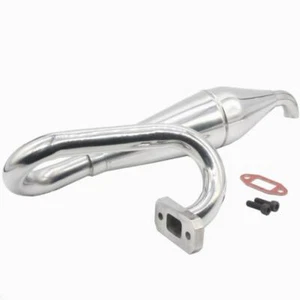 HSP 050024 Alloy Polished Exhaust Tuned Pipe Muffler Redcat Rampage MT TT 94050 - Picture 1 of 5