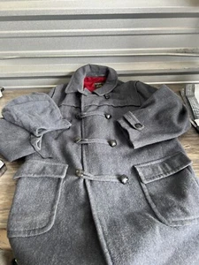 Vintage Lodenfrey Munich Loden Coat Toggle Duffel Duffle Monty 46 R Plaid Lined - Picture 1 of 10