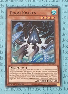 Tarjeta LED9-EN018 Doom Kraken Súper Rara Yu-Gi-Oh 1ª Edición Nueva - Imagen 1 de 4