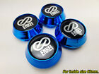 Cover Wheels Rim Center Caps Size 63mm Blue Logo Black For Enkei RPF1 Racing Car