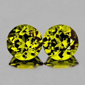 4.00 mm 2 pieces Round Natural AAA Canary Yellow Mali Garnet {Flawless- VVS} - Picture 1 of 2