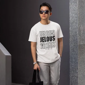 JELOUS Streetwear Herren T-Shirt Baumwolle Freizeit Tee schwarz blau weiß grau S-XXL - Bild 1 von 5