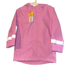 Neu Cat & Jack rosa Regenmantel Kleinkind Größe 4T mauve wasserdicht reflektierende Ärmel - Bild 1 von 5