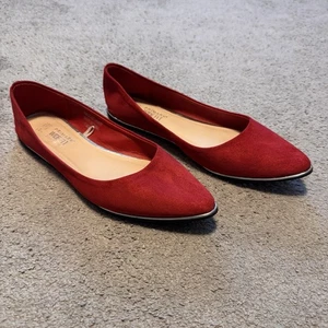 Primark Red Wide Fit Flat Women’s Slip-on Shoes Size 7 - Picture 1 of 6