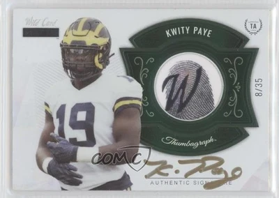 2021 MATTE ThumbAgraphs White - Green Nameplate /35 Kwity Paye Rookie Auto RC - Image 1 of 2