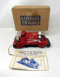Lionel No.52 Fire Fighting Car Red Original Box - Picture 1 of 9