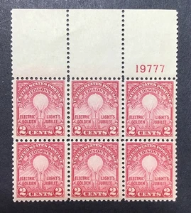 US 1929 XF MNH Sc#754 PB of Six Cv$40. (A) - Picture 1 of 2
