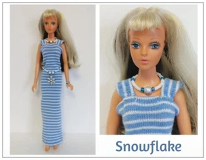 TUESDAY TAYLOR Doll Clothes Dress Snowflake Belt & Jewelry Fashion NO DOLL d4e🍁 - Bild 1 von 7