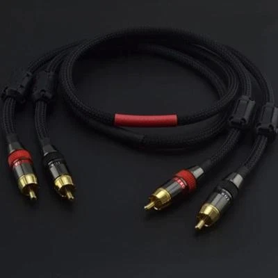 HIFI Pure OFC Audio Cable 2 RCA to 2 RCA DVD Amplifier Subwoofer Speaker Cable - Image 1 of 4