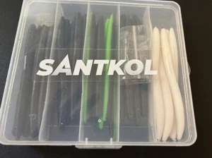 SANTKOL Senko Vermi per Pesca al Basso Esche da Pesca in Plastica Morbida 30pz Gomma Fi... - Foto 1 di 4