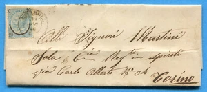 1866 RIVAROLO doppio cerchio su c.20 su 15 del I tipo. (295957) - Imagen 1 de 2