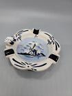 Vintage Dutch Delft Ashtray Hand Painted Blue and White Trinket dish