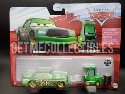 DISNEY PIXAR CARS CHICK HICKS BRUISER BUKOWSKI PITTY 2022 2 PACK SAVE 6% GMC - Image 1 of 2