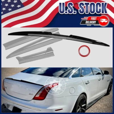 For Jaguar F-Type XE XF XK XJ Gloss Black Rear Trunk Spoiler Wing Bumper Tail CT Foto 1 de 4