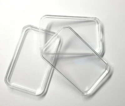 NELIER 10 Kapseln für 1 oz Barren Gold Silber Platin rechteckige Münzkapsel Unze Acryl