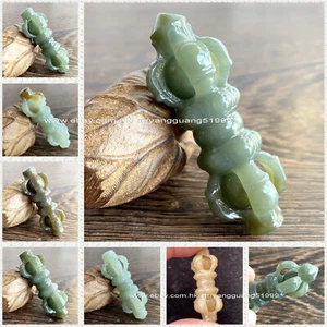 Colgante Arma Vajra Jade Natural Hotan Unisex Jade Vajra Collar Colgante Y032 - Imagen 1 de 88