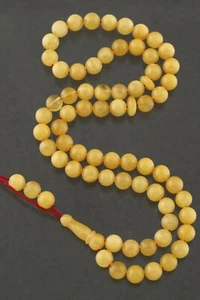 Islamiche 66 Perline Rotonde Preghiera 6,4 mm Originarie AMBRA BALTICA TASBIH 12g 230627-6 - Foto 1 di 5