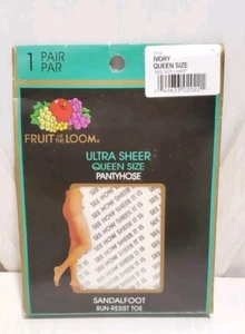 Pantimedias Fruit Of The Loom ultra transparentes sandalia resistente al funcionamiento marfil reina - Imagen 1 de 2
