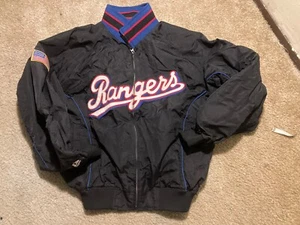 Vintage Texas Rangers Majestic Bomber Jacket Large 90s MLB - Picture 1 of 6