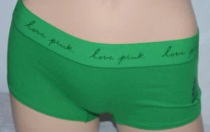 New Victoria's Secret Green happy Holiday Tree Shortie Boyshort  M Medium - Picture 1 of 7
