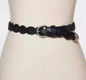 Universal Thread Women's Rope Style Belt Size Large Faux Black Leather - Picture 1 of 1