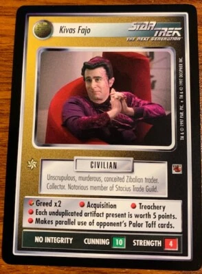 1997 Decipher Star Trek Fajo Collection Kivas Fajo Free Shipping - Image 1 of 2