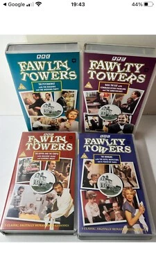 Fawlty Towers x4 The Complete VHS Video Cassette Set BBC 1994 Digitally Remaster - Image 1 of 4
